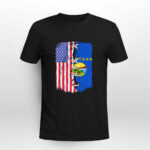 American Flag And Montana Flag 1190 T Shirt