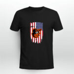 American Flag Baltimore Orioles 4 T Shirt