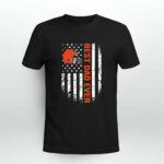 American Flag Best Dad Ever The Cleveland Browns Father 3 T Shirt
