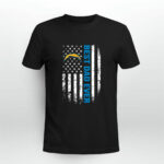 American Flag Best Dad Ever The Los Angeles Chargers Father 2 T Shirt