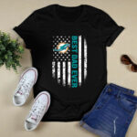 American Flag Best Dad Ever The Miami Dolphins Father 2 T Shirt