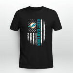 American Flag Best Dad Ever The Miami Dolphins Father 3 T Shirt
