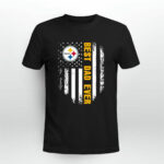 American Flag Best Dad Ever The Pittsburgh Steelers Father 3 T Shirt