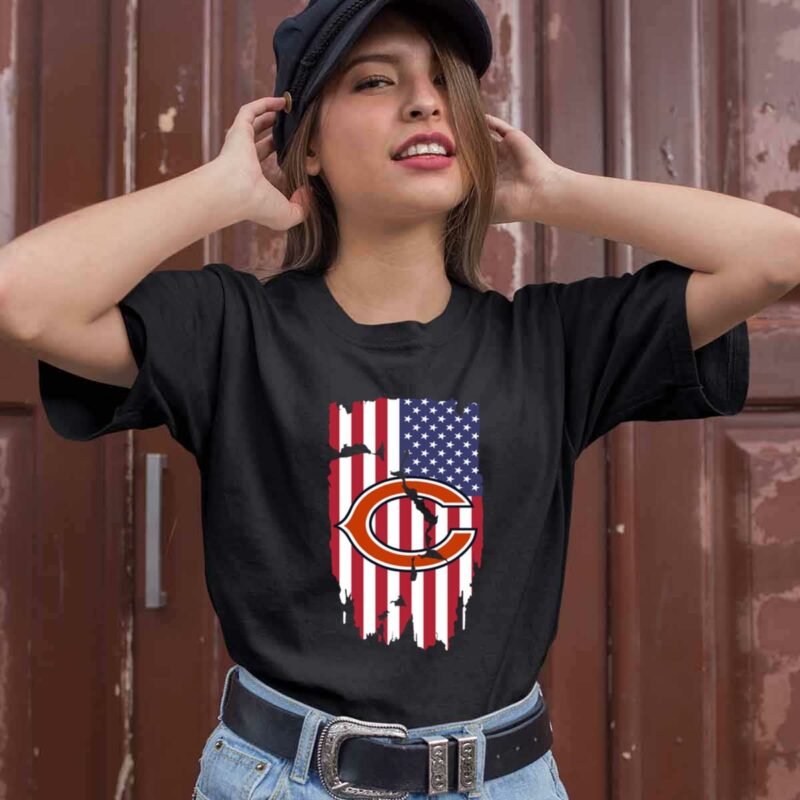 American Flag Chicago Bears 4Th Of July 0 T Shirt