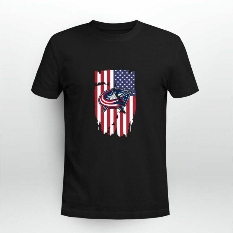 American Flag Columbus Blue Jackets 4Th Of July 0 T Shirt