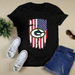 American Flag Green Bay Packers 4th of July 3 T Shirt