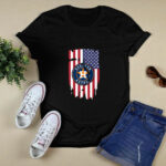 American Flag Houston Astros 2 T Shirt