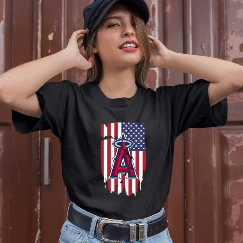 American Flag Los Angeles Angels 0 T Shirt