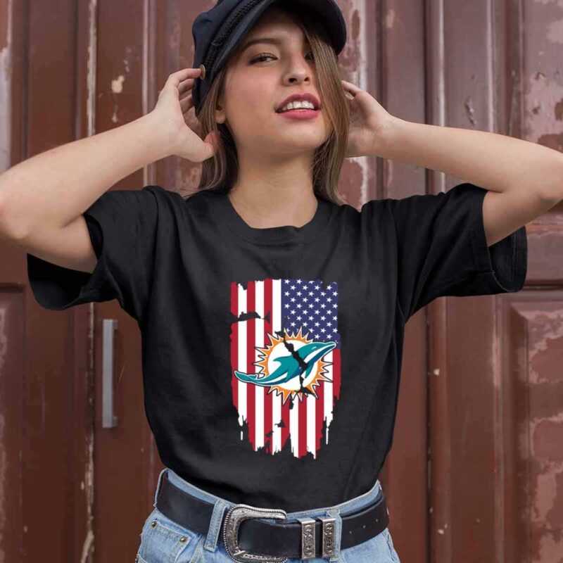 American Flag Miami Dolphins 4Th Of July 0 T Shirt