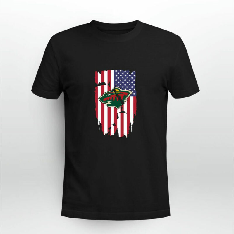 American Flag Minnesota Wild 4Th Of July 0 T Shirt