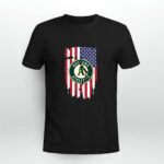 American Flag Oakland Athletics 3 T Shirt