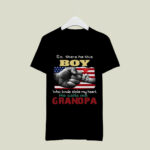 American Flag So There Is This Boy Who Kinda Stole My Heart She Calls Me Grandpa 3 T Shirt