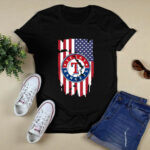 American Flag Texas Rangers 2 T Shirt