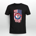 American Flag Texas Rangers 3 T Shirt
