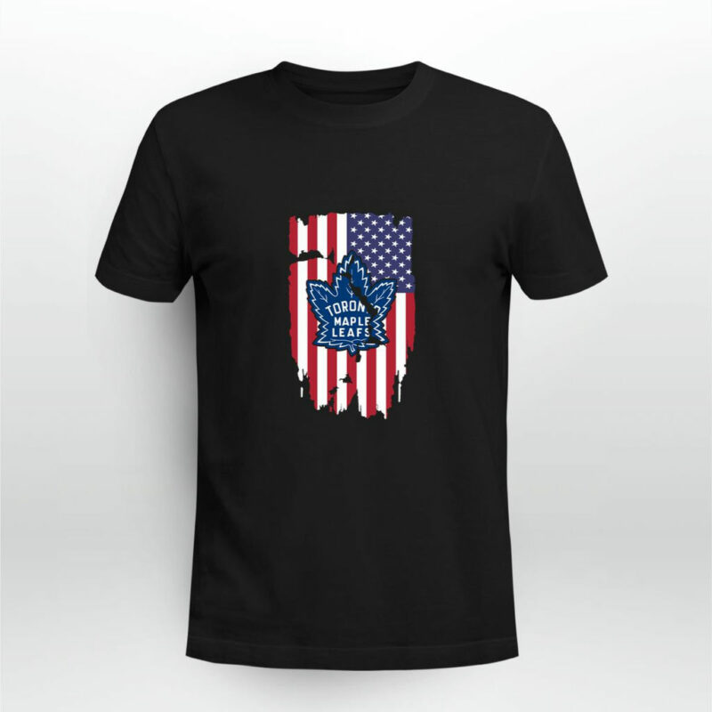 American Flag Toronto Maple Leafs 4Th Of July 0 T Shirt