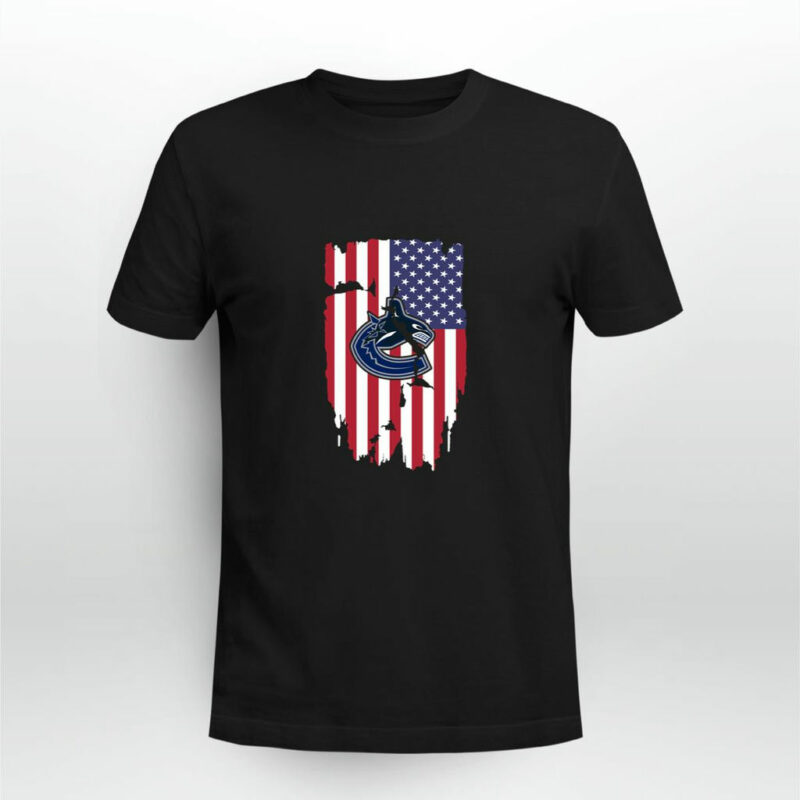 American Flag Vancouver Canucks 4Th Of July 0 T Shirt