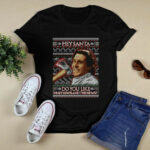 American Psych Hey Santa Do You Like Huey Lewis And The News Christmas 3 T Shirt