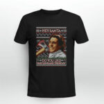 American Psych Hey Santa Do You Like Huey Lewis And The News Christmas 4 T Shirt