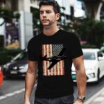 American USA Flag P 51 Mustang WW2 Airplane Vintage 0 T Shirt