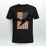 American USA Flag P 51 Mustang WW2 Airplane Vintage 2 T Shirt