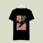 American USA Flag P 51 Mustang WW2 Airplane Vintage 3 T Shirt