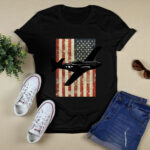 American USA Flag P 51 Mustang WW2 Airplane Vintage 4 T Shirt