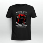 Annoyed Kitty Touchy Kitty Grouchy Ball Of Fur Moody Kitty Grumpy 2 T Shirt