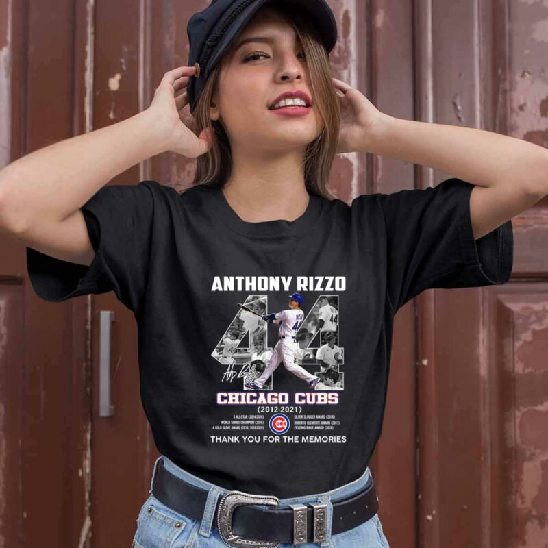 Anthony Rizzo Chicago Cubs 2012 2021 Thank You For The Memories Signature 0 T Shirt