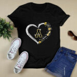 Appalachian State Mountaineers Twinkle Heart 4 T Shirt