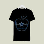 Apple Heartbeat Teacher Symbol Dallas Cowboys 2 T Shirt