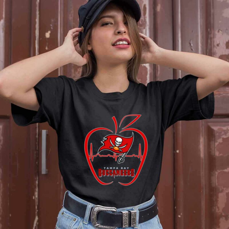 Apple Heartbeat Teacher Symbol Tampa Bay Buccaneers 0 T Shirt