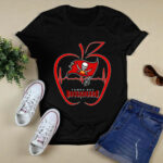 Apple Heartbeat Teacher Symbol Tampa Bay Buccaneers 2 T Shirt