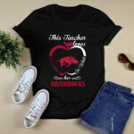 Apple This Teacher Loves Her Razorbacks Go Cardinal Go White 4 T Shirt