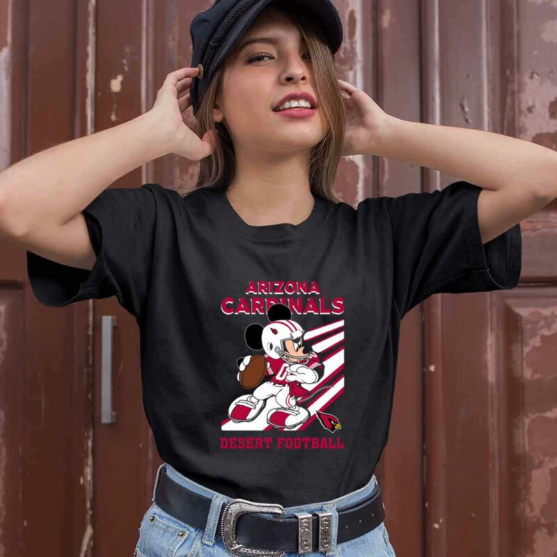 Arizona Cardinals Slogan Desert Football Mickey Mouse 0 T Shirt