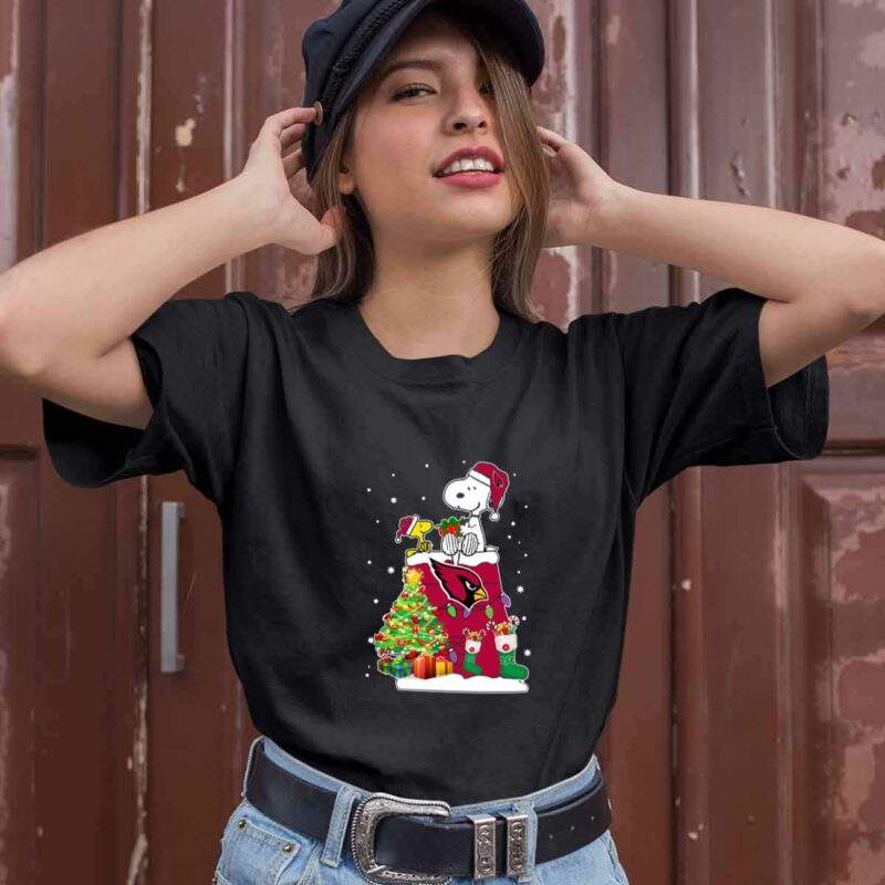 Arizona Cardinals Snoopy Woodstock Christmas 0 T Shirt