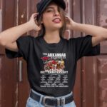 Arkansas Razorbacks Men is Basketball 100th Anniversary 1923 2023 Signature 3 T Shirt