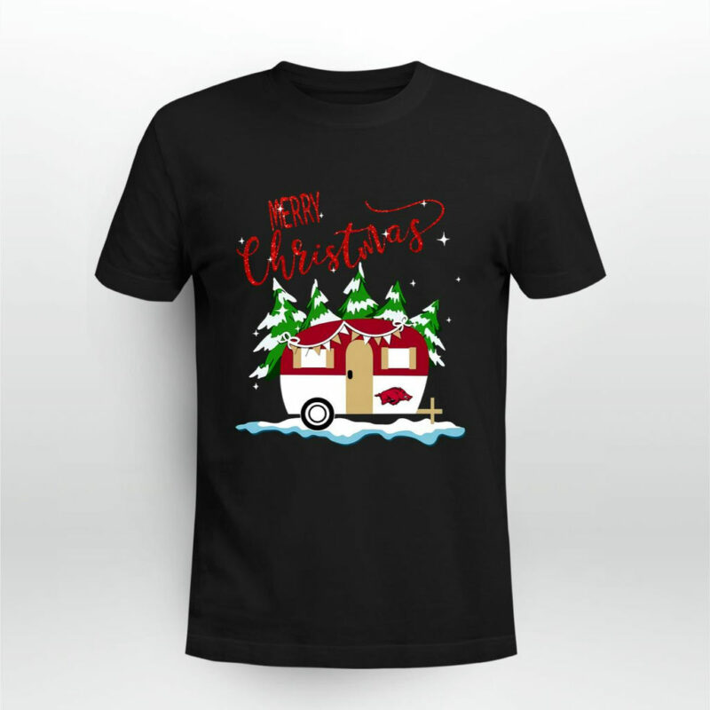 Arkansas Razorbacks Merry Christmas Camping 0 T Shirt