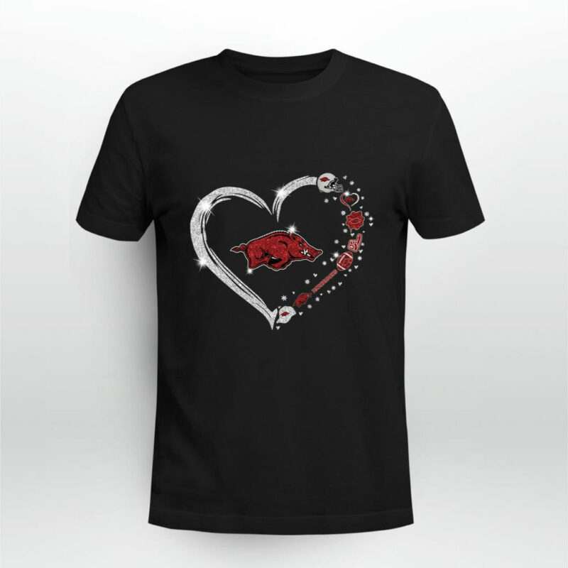 Arkansas Razorbacks Twinkle Heart 0 T Shirt