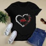 Arkansas Razorbacks Twinkle Heart 4 T Shirt
