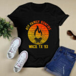 Atf Family Bonfire Waco Tx 93 Waco Siege Branch Davidians Vintage Retro 3 T Shirt