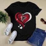 Atlanta Falcons Glitter Hear 4 T Shirt