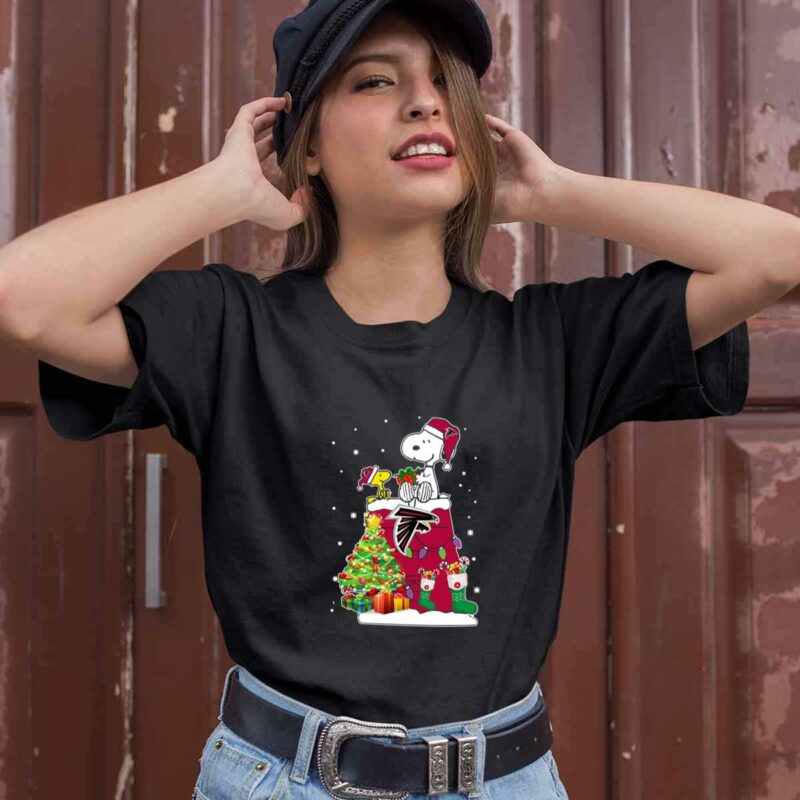 Atlanta Falcons Snoopy Woodstock Christmas 0 T Shirt