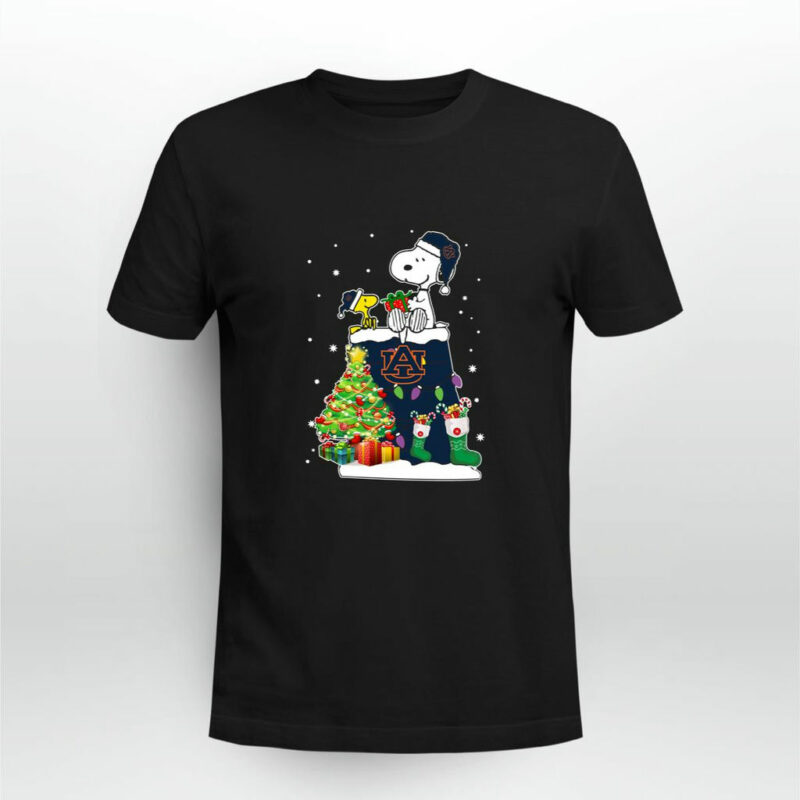 Auburn Tigers Snoopy Woodstock Christmas 0 T Shirt