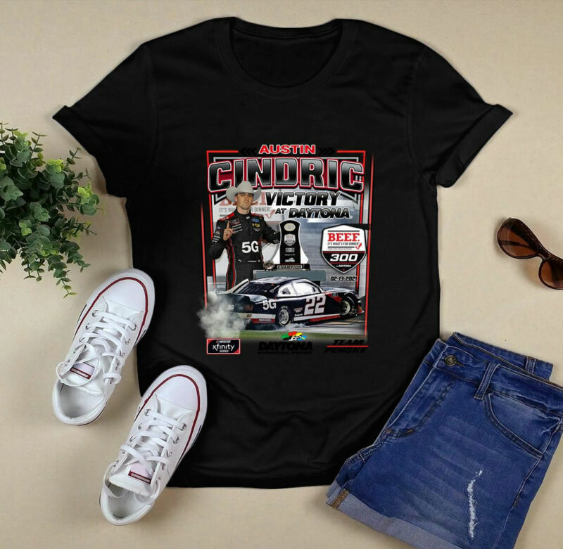 Austin Cindric Checkered 2021 Nascar Series Beef Its Whats For Dinner 300 Race Win 0 T Shirt