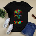 Autism Skull its ok to be differen 4 T Shirt