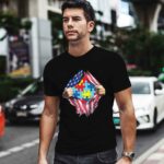 Autism awareness inside American flag Swea 0 T Shirt