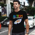 Autism awareness knowledge power With logo Eagle Football 1 T Shirt