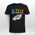 Autism awareness knowledge power With logo Eagle Football 4 T Shirt