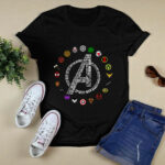 Avengers All Super Heroes Assemble All Super Logo 2 T Shirt