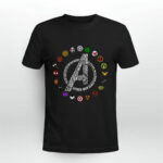 Avengers All Super Heroes Assemble All Super Logo 3 T Shirt